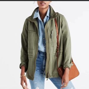 Madewell Fleet Olive Green Cargo Jacket Size XS